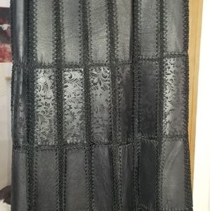 Black leather skirt